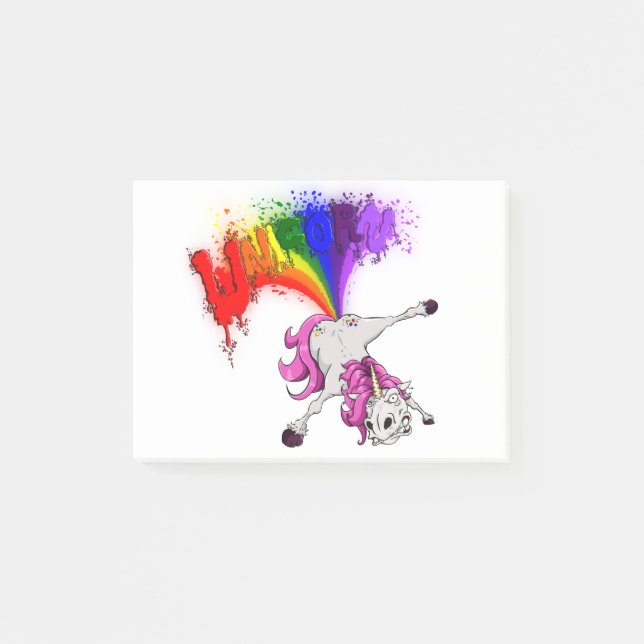 Bloco De Notas unicorn rainbow fart (Frente)