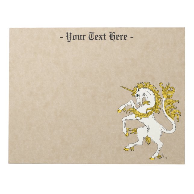 Bloco De Notas Unicorn Rampant (Frente)