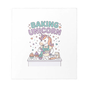 Bloco De Notas Unicórnio Assando Unicórnio Produto Trendy Gráfico