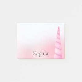 Bloco De Notas Unicórnio Branco Rosa