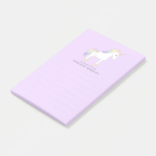 Bloco De Notas Unicórnio Cute Kids Pastel