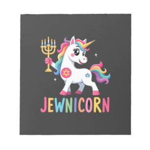 Bloco De Notas Unicórnio de Hanukkah Dabbing Jewnicorn Chanukah J