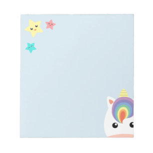 Bloco De Notas Unicórnio & estrelas