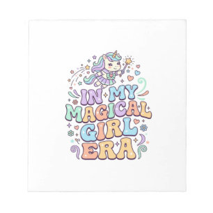 Bloco De Notas Unicórnio Na Minha Era de Garota Mágica Kawaii Ade