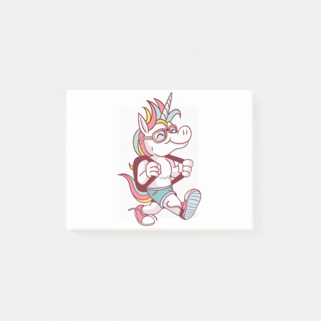 Bloco De Notas Unicórnio Vai Para A Escola (Frente)