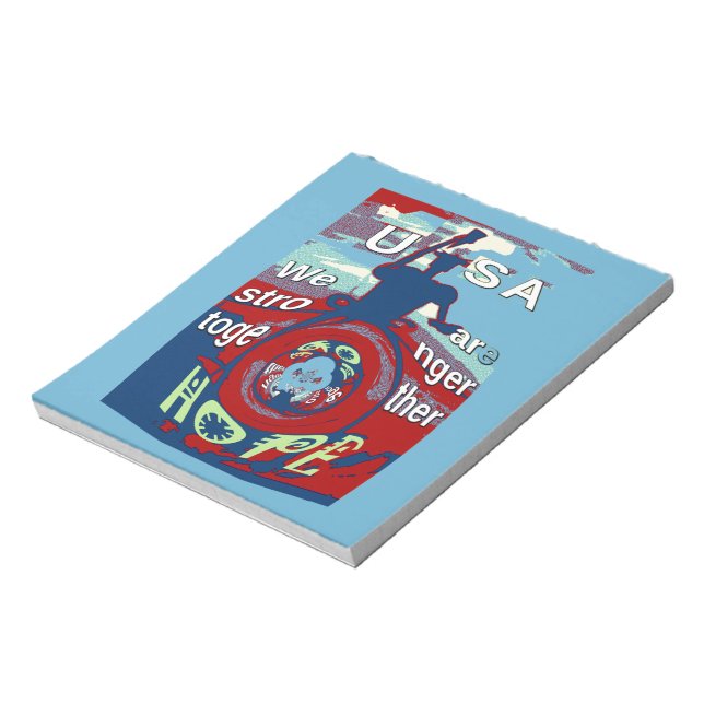 Bloco De Notas Unidos na Esperança: Mais Fortes Juntos - Impressã (Invertido)