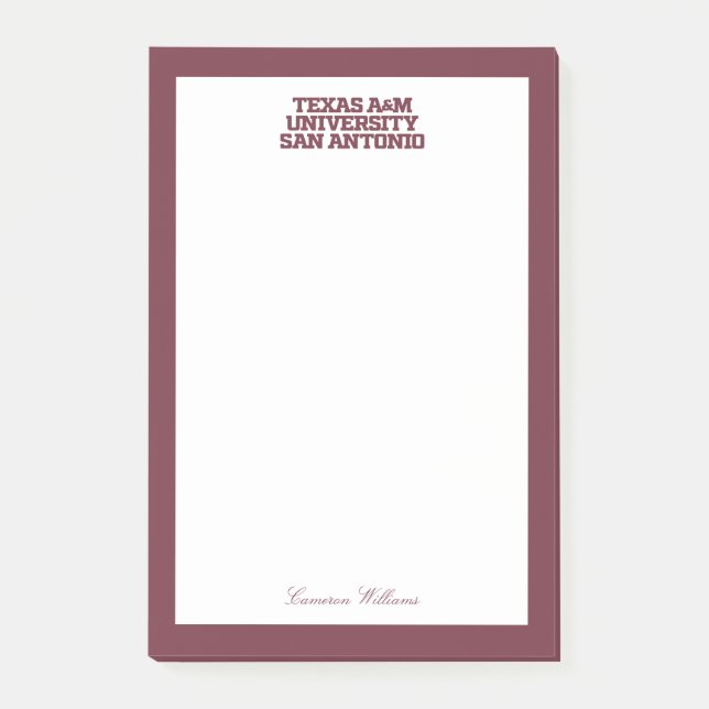 Bloco De Notas Universidade do Texas A&M - San Antonio (Frente)