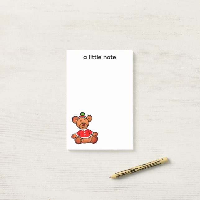 Bloco De Notas Ursa de Natal com Design Festivo (Na mesa)