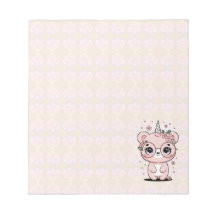 Ursinho Unicórnio Kawaii Personalizado com Óculos
