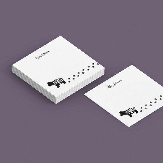 Bloco De Notas Urso de Mama Negra e Branca Personalizado (Criador carregado)