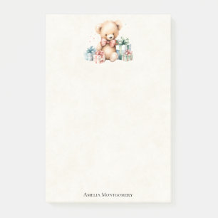 Bloco De Notas Urso de Teddy Bonito com Presentes de Natal