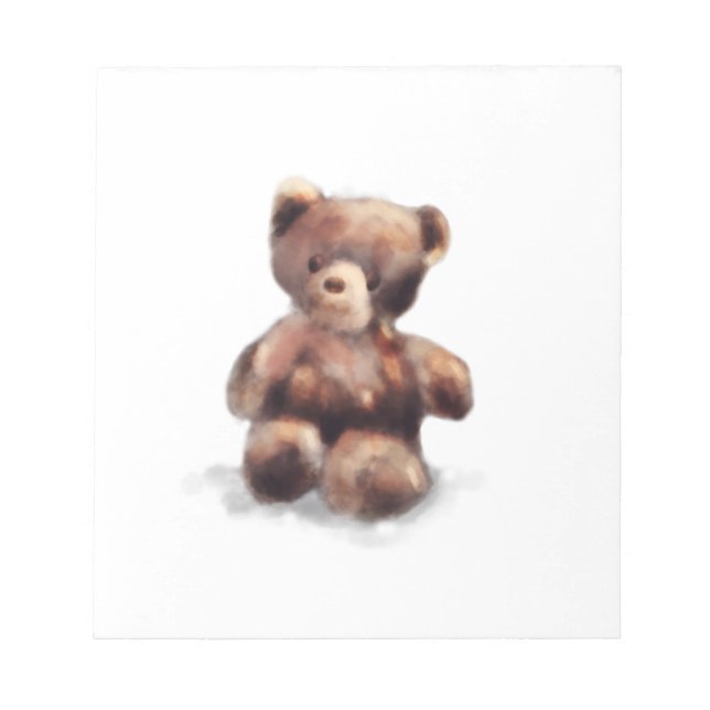 Bloco De Notas Urso de Teddy Pintado, Cute (Frente)