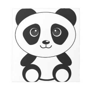 Bloco De Notas Urso engraçado panda urso panda