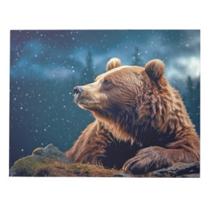 Bloco De Notas Urso Grizzly Natureza Animal Maiestosa Selvagem