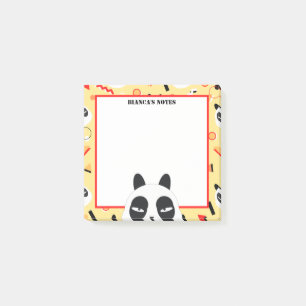 Bloco De Notas Urso Panda Amarelo Peekaboo
