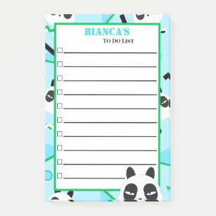 Bloco De Notas Urso Panda Azul Espião
