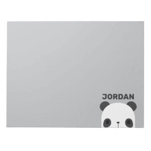 Bloco De Notas Urso Panda Bonito com Nome Personalizado