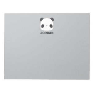 Bloco De Notas Urso Panda Bonito com Nome Personalizado