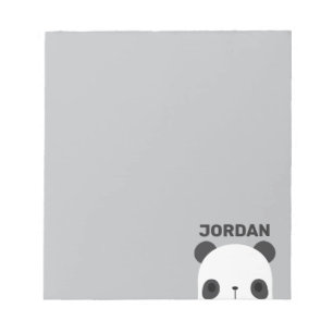Bloco De Notas Urso Panda Bonito com Nome Personalizado