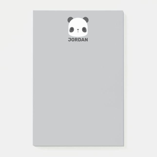 Bloco De Notas Urso Panda Pequeno Fofo com Nome Personalizado (Frente)