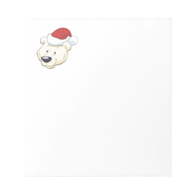Bloco De Notas Urso Polar de Natal (Frente)