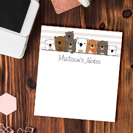 Bloco De Notas Ursos Cutis Personalizados