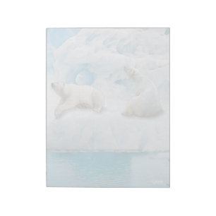 Bloco De Notas Ursos Glaciares - Notepad de 11" x 8,5"