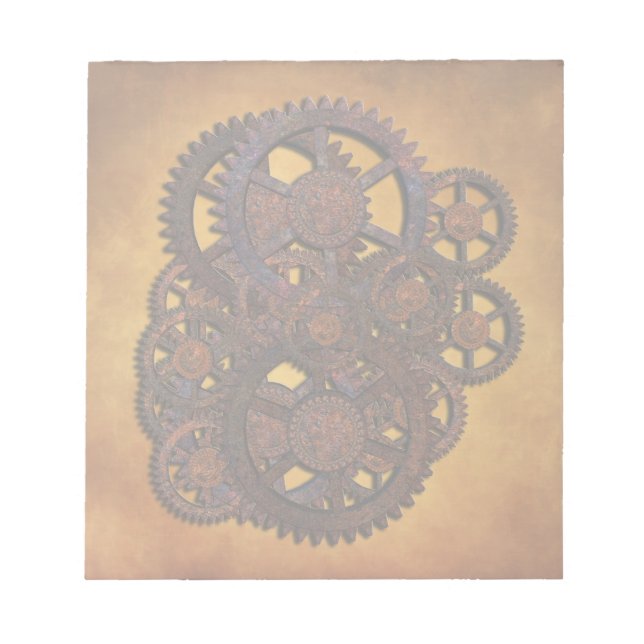 Bloco De Notas Ursos Rusty Steampunk (Frente)