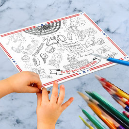 Bloco De Notas US 250th Anniversary Kids Color Me Patriot Party