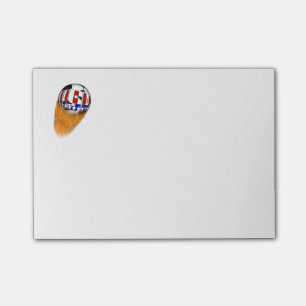 Bloco De Notas USA Flaming Soccer Ball