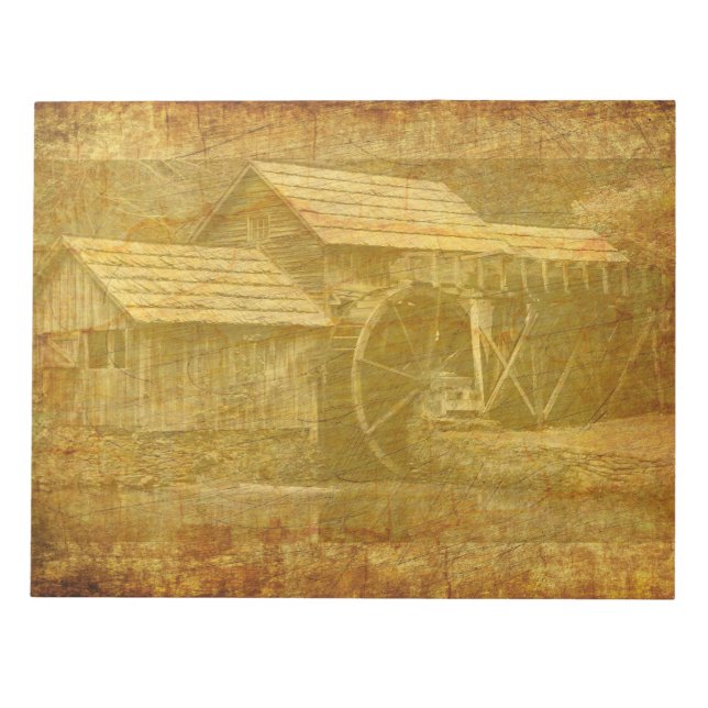Bloco De Notas Usina de Água Vintage (Frente)