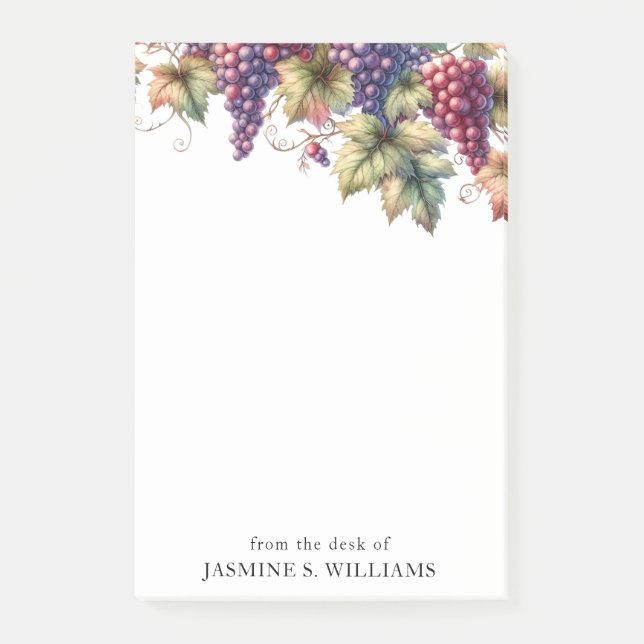 Bloco De Notas Uvas da Vinha Da Mesa (Frente)