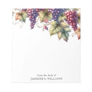 Bloco De Notas Uvas da Vinha Da Mesa