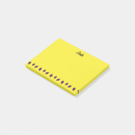 Bloco De Notas Uvas roxas personalizadas amarelas