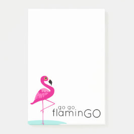 Bloco De Notas Vá embora flaminGO cor-de-rosa flamingo posto que 
