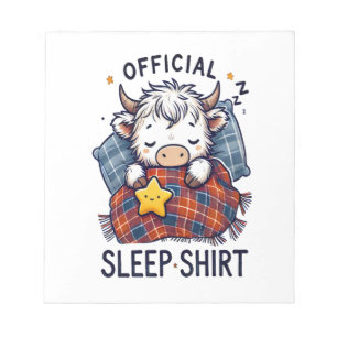 Bloco De Notas Vaca das Terras Altas Png, Oficial Sleep Png