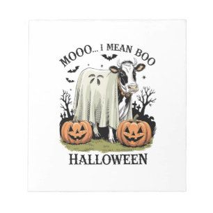 Bloco De Notas Vaca de fazenda de Halloween vintage