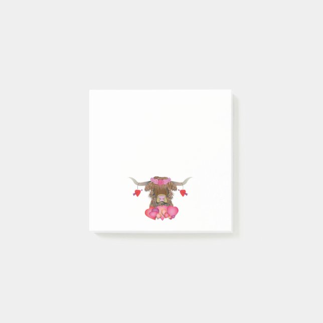 Bloco De Notas Vaca Feliz Dia dos Namorados (Frente)