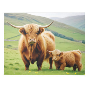 Bloco De Notas Vaca Highland Natureza Animal Natureza Selvagem Af