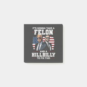 Bloco De Notas Vai levar felon e Trump Vance.