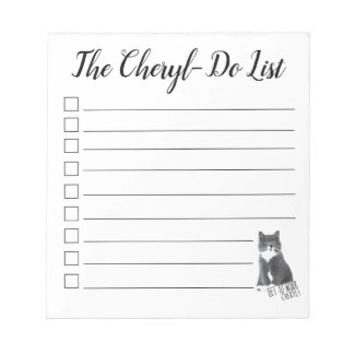 Bloco De Notas Vai Trabalhar Cheryl! Lista de Cheryl-Do