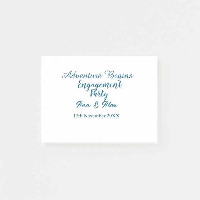 Bloco De Notas vamos começar a aventura nome da festa de noivado  (Frente)