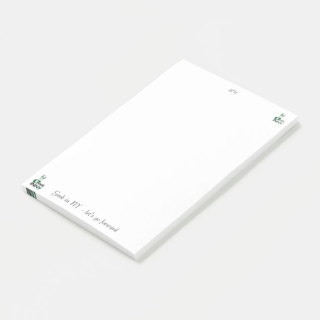 Bloco De Notas vamos para frente Geek em NY (Inclinado)