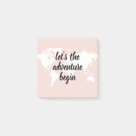 Bloco De Notas Vamos Rosa Positivo A Aventura Começa O Mapa Mundi