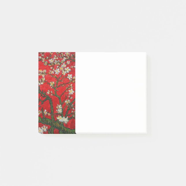 Bloco De Notas Van Gogh Almond Blossoms Red (Frente)