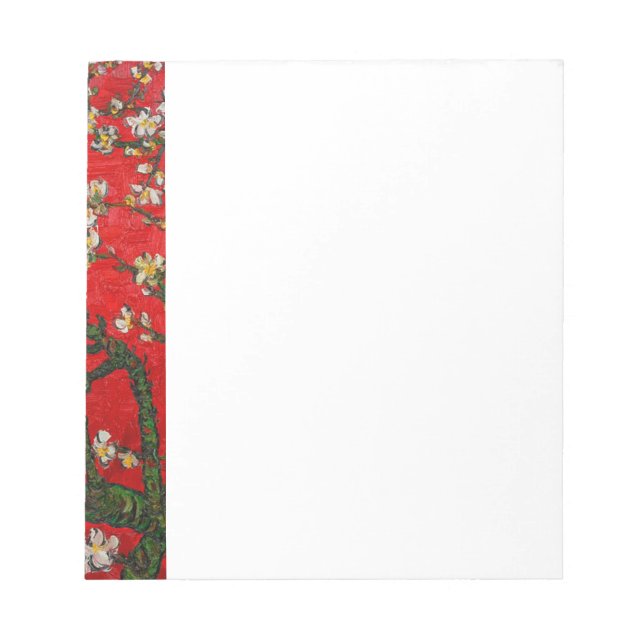 Bloco De Notas Van Gogh Almond Blossoms Red Atualizado (Frente)