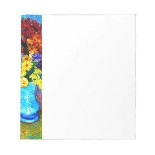 Bloco De Notas Van Gogh Flores num Vaso Azul