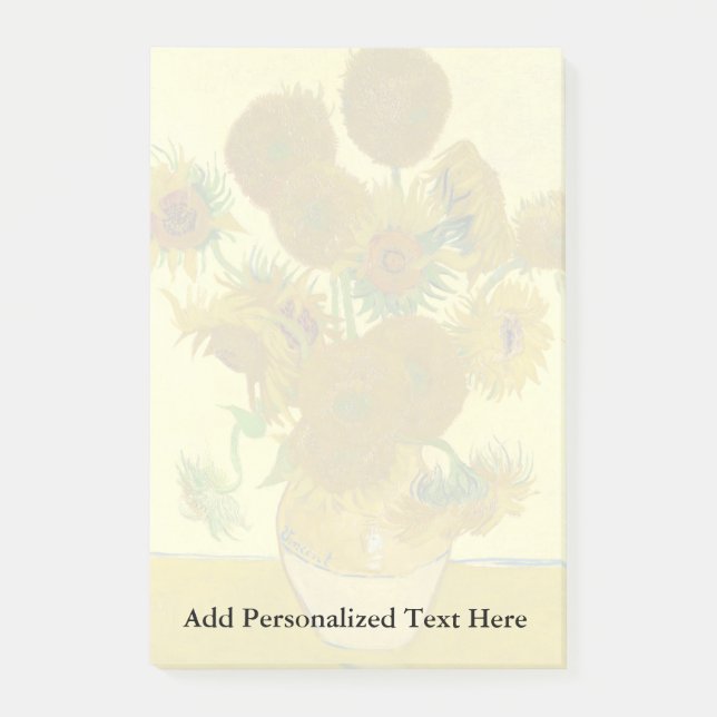 Bloco De Notas Van Gogh| Girassóis| 1888 (Frente)