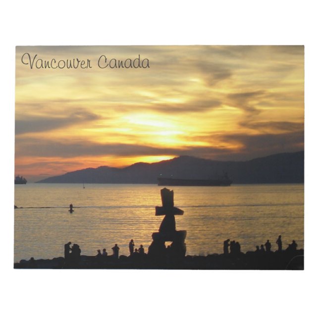 Bloco De Notas Vancouver Notepad Vancouver Landmarks Souvenir (Frente)
