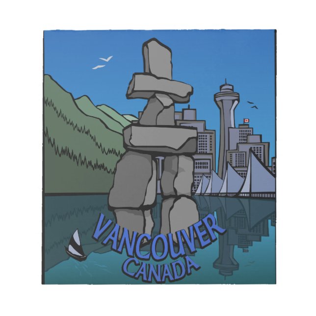 Bloco De Notas Vancouver Notepad Vancouver Landmarks Souvenir (Frente)